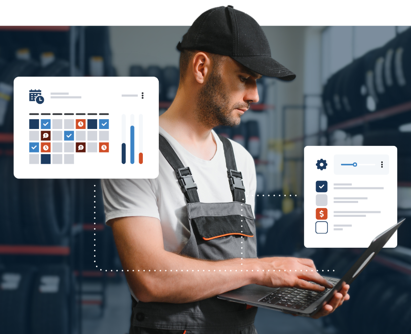 Auto tech using RO Writer shop management software to save time